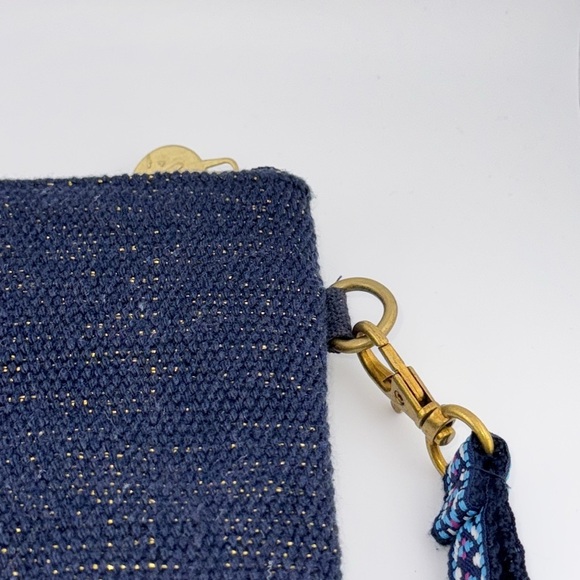 A&B AMERICA & BEYOND G PERSONALIZED INITIAL EMBELLISHED WRISTLET POUCH (Blue) - Picture 9 of 16